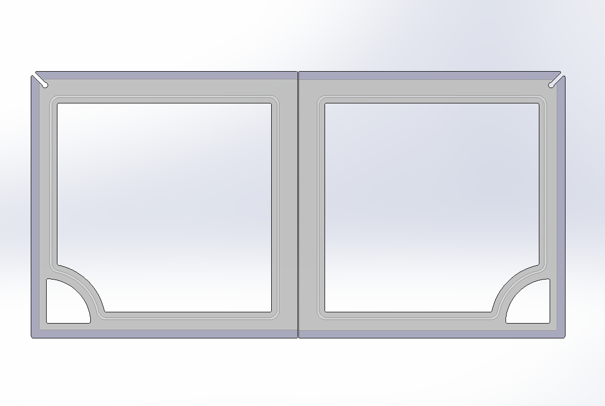 Salty Lids 3/8 and 1/2 inch polycarbonate aquarium lid for Seapora 80 tank with screened ventilation and CNC cutouts