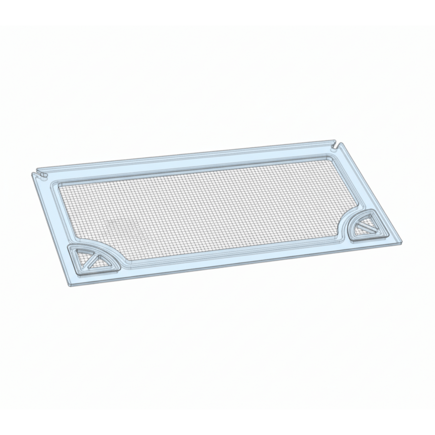 Salty Lids 3/8 and 1/2 inch polycarbonate aquarium lid for Landen 90P 44g tank with screened ventilation and CNC cutouts