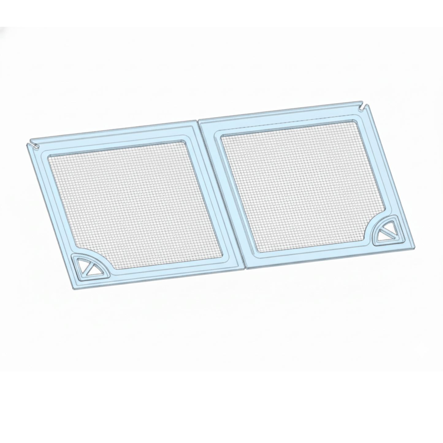 Salty Lids 3/8 and 1/2 inch polycarbonate aquarium lid for Red Sea Reefer 425 tank with screened ventilation and CNC cutouts