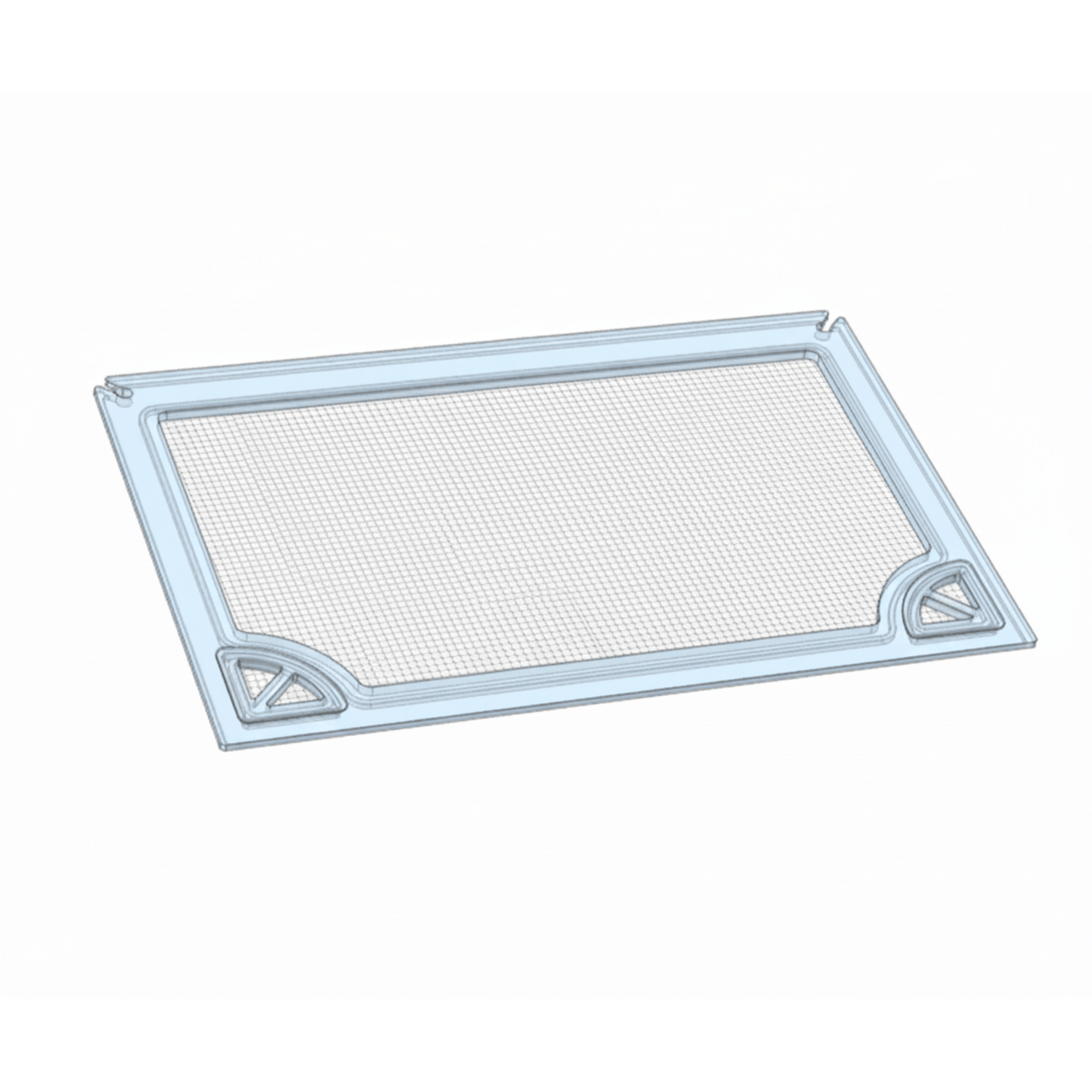 Salty Lids 3/8 and 1/2 inch polycarbonate aquarium lid for Sea Side Aquatics 90 tank with screened ventilation and CNC cutouts