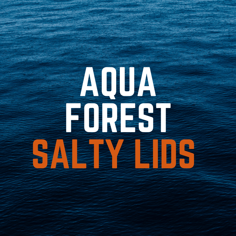 Salty Lids custom polycarbonate aquarium lids designed for Aqua Forest tanks — precision CNC-cut, lightweight, and built with screened ventilation and access caps for superior fit and function.