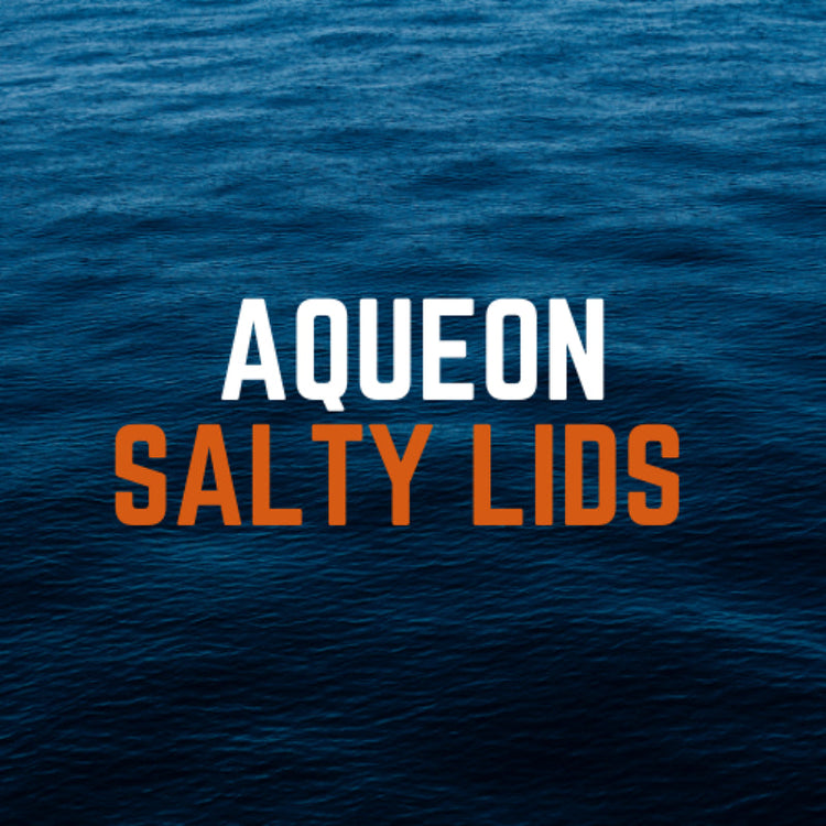 Salty Lids custom polycarbonate aquarium lids designed for Aqueon tanks — precision CNC-cut, lightweight, and built with screened ventilation and access caps for superior fit and function.
