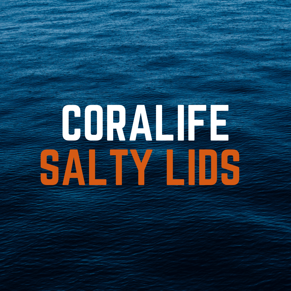 Salty Lids custom polycarbonate aquarium lids designed for Coralife tanks — precision CNC-cut, lightweight, and built with screened ventilation and access caps for superior fit and function.
