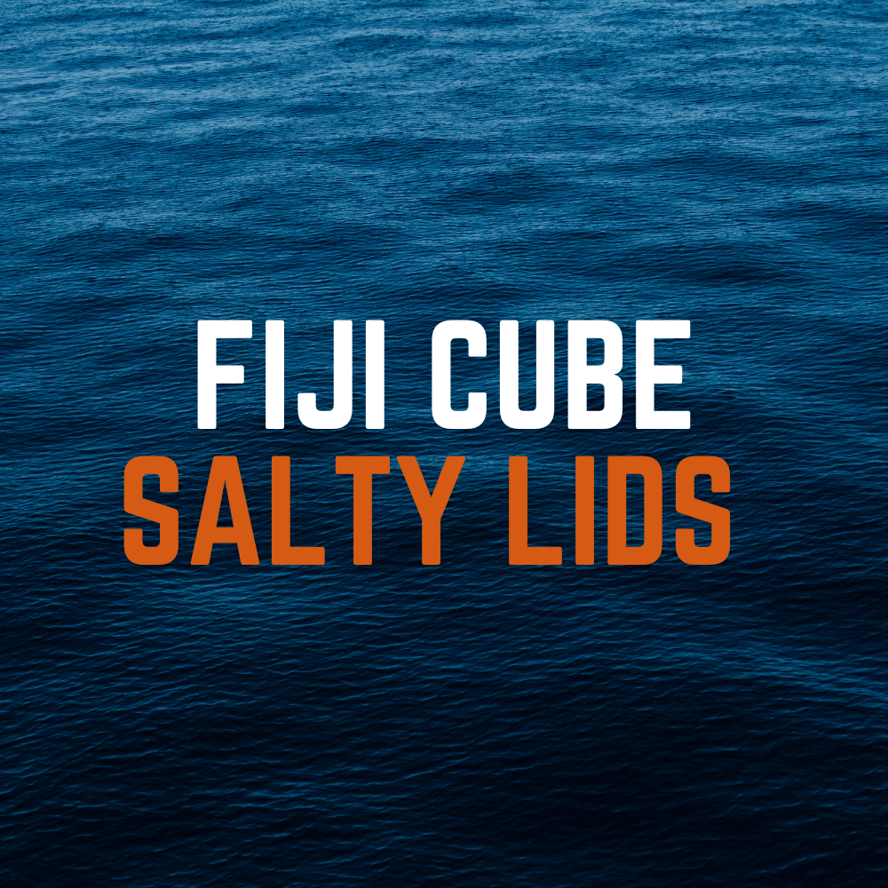Salty Lids custom polycarbonate aquarium lids designed for Fiji Cube tanks — precision CNC-cut, lightweight, and built with screened ventilation and access caps for superior fit and function.