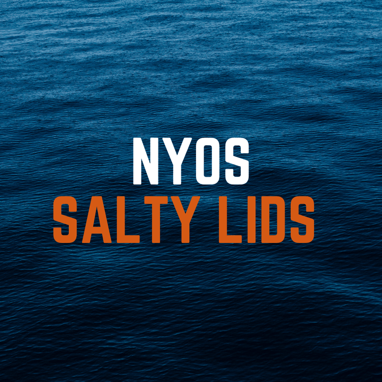 Salty Lids custom polycarbonate aquarium lids designed for NYOS tanks — precision CNC-cut, lightweight, and built with screened ventilation and access caps for superior fit and function.