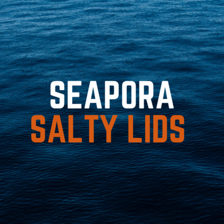 Salty Lids custom polycarbonate aquarium lids designed for Seapora tanks — precision CNC-cut, lightweight, and built with screened ventilation and access caps for superior fit and function.