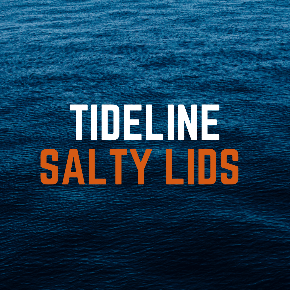 Salty Lids custom polycarbonate aquarium lids designed for Tideline tanks — precision CNC-cut, lightweight, and built with screened ventilation and access caps for superior fit and function.