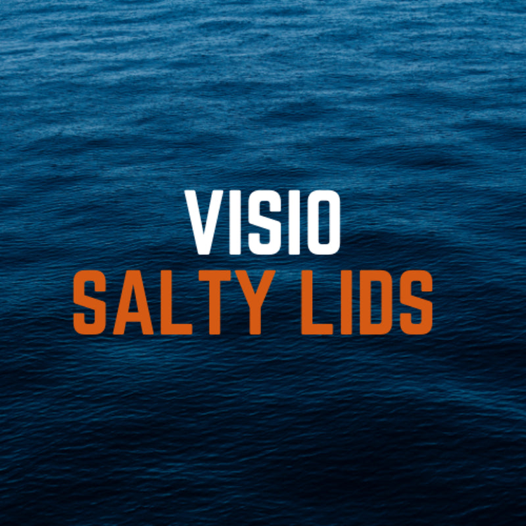 Salty Lids custom polycarbonate aquarium lids designed for Visio tanks — precision CNC-cut, lightweight, and built with screened ventilation and access caps for superior fit and function.