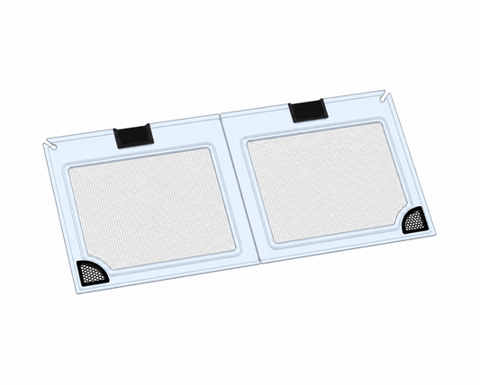 Clear polycarbonate aquarium lid with mesh screen by Salty Lids