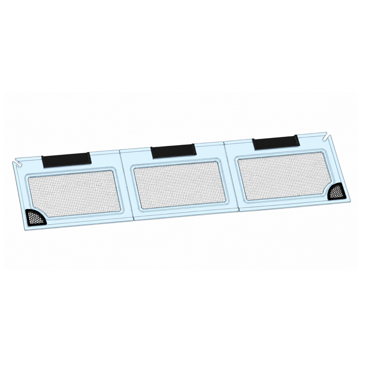 Salty Lids Three Lid Two Caps Rimmed Aquarium Lid Hang-On-Back Filter Cutout