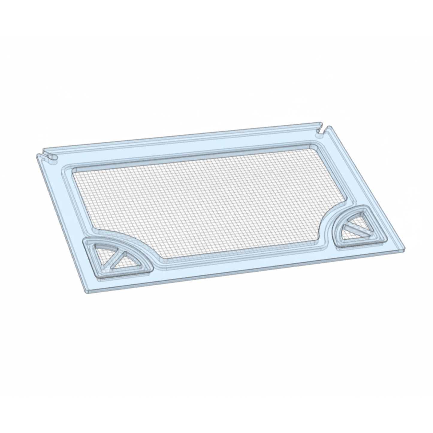 Salty Lids 3/8 and 1/2 inch polycarbonate aquarium lid for JBJ RF-45 AIO with screened ventilation and CNC cutouts