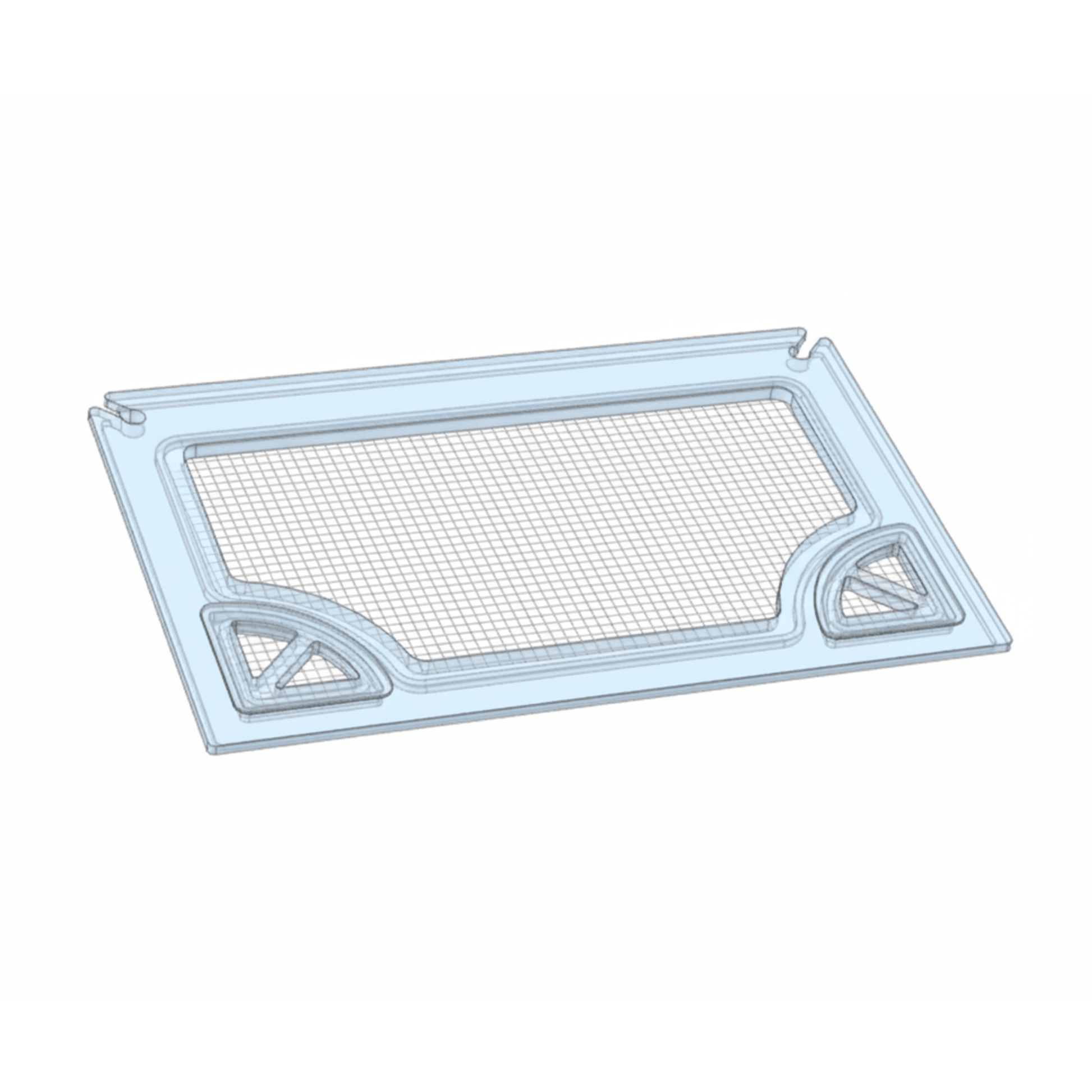 Salty Lids 3/8 and 1/2 inch polycarbonate aquarium lid for Aqua Japan 40 with screened ventilation and CNC cutouts