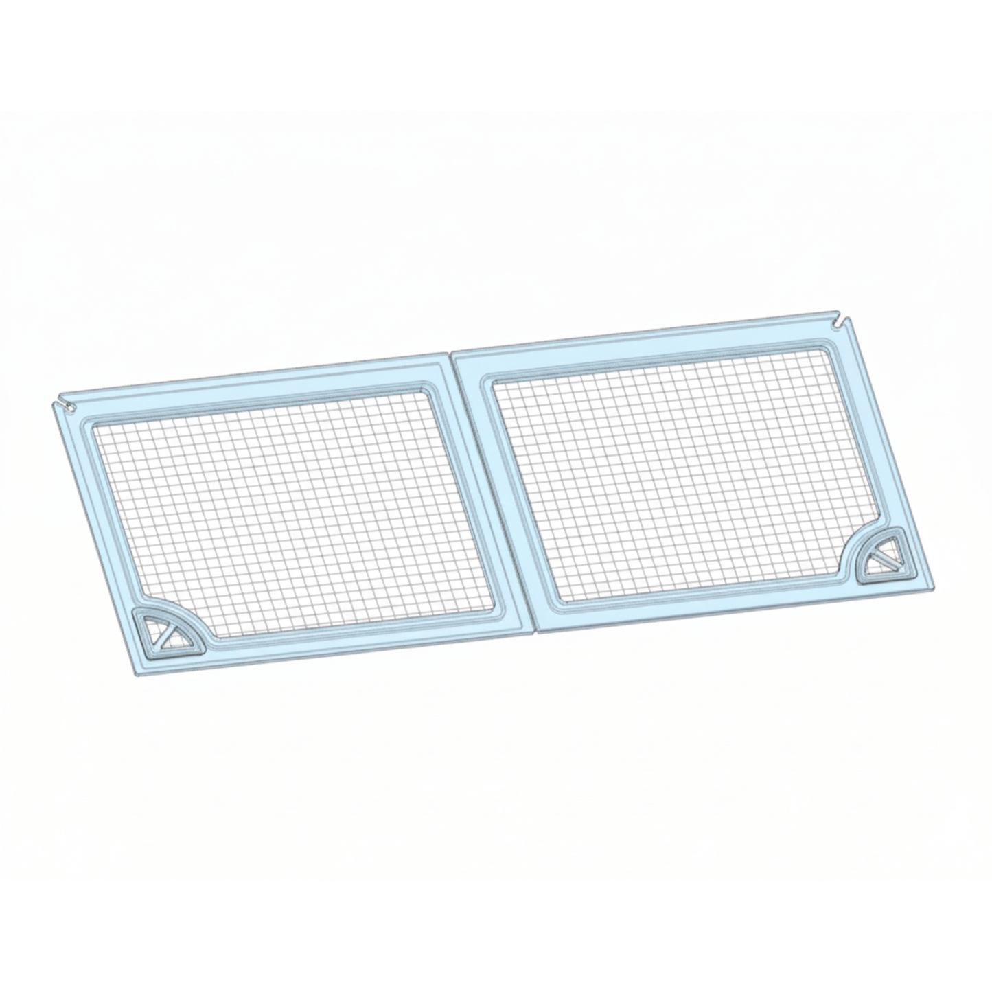 Salty Lids 3/8 and 1/2 inch polycarbonate aquarium lid for Aqua Japan 65 tank with screened ventilation and CNC cutouts