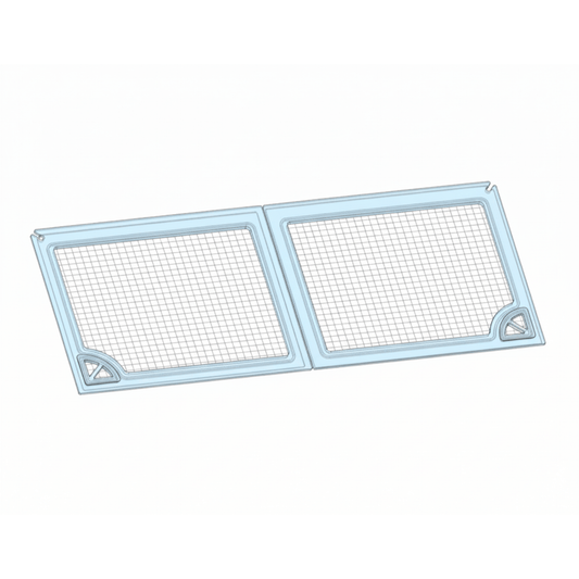 Salty Lids 3/8 and 1/2 inch polycarbonate aquarium lid for Aqua Japan 65 tank with screened ventilation and CNC cutouts
