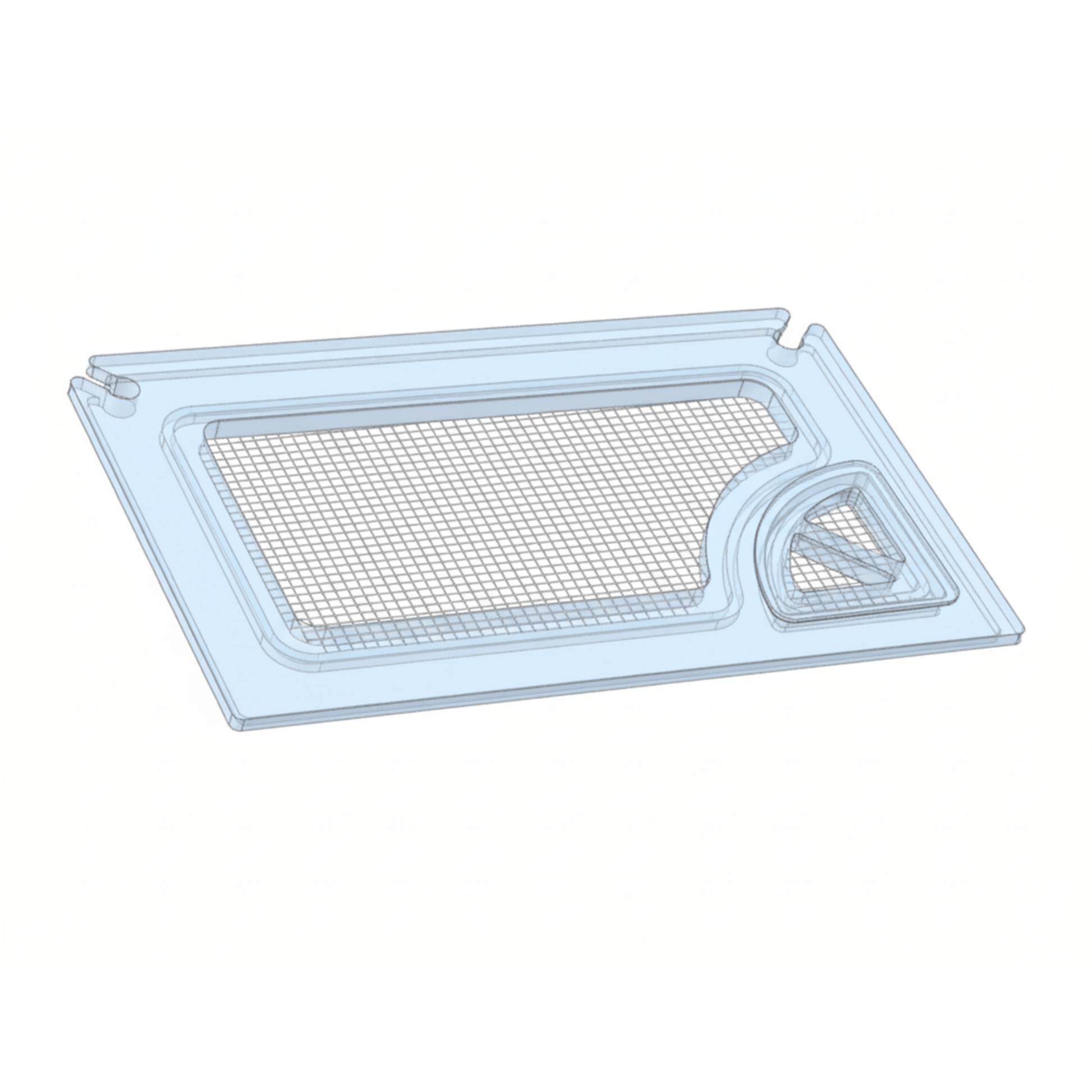 Salty Lids 3/8 and 1/2 inch polycarbonate aquarium lid for AquaMaxx 9.6 tank with screened ventilation and CNC cutouts