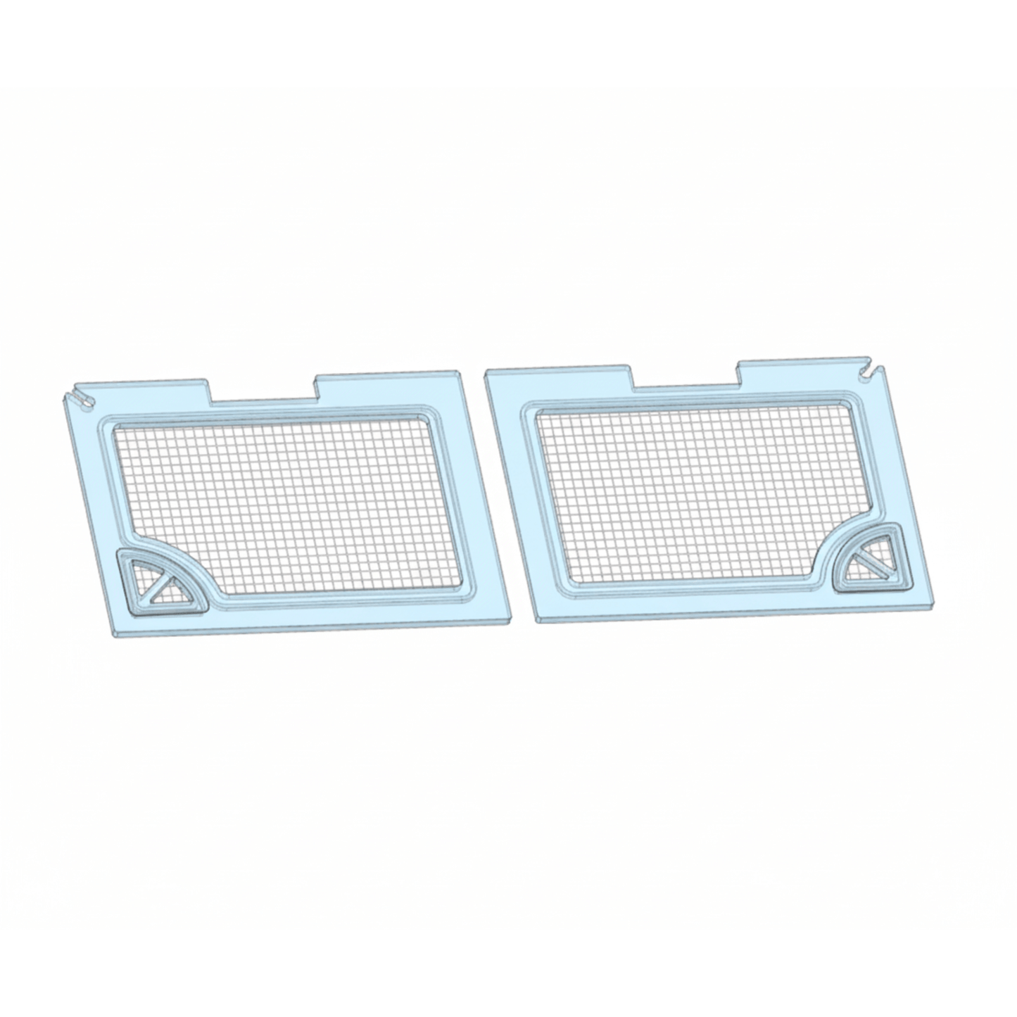 Salty Lids 3/8 and 1/2 inch polycarbonate aquarium lid for Aqueon 75 and 90 gallon tanks with screened ventilation and CNC cutouts
