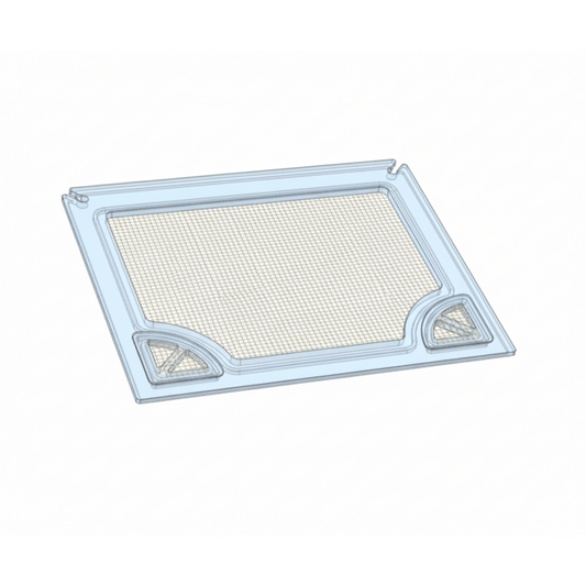 Salty Lids 3/8 and 1/2 inch polycarbonate aquarium lid for CADE River S2 600 tank with screened ventilation and CNC cutouts