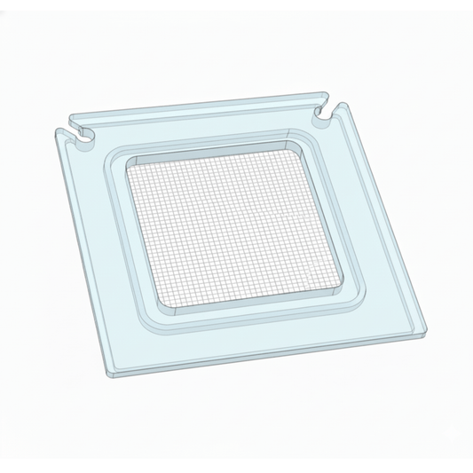 Salty Lids 3/8 and 1/2 inch polycarbonate aquarium lid for Innovative Marine 10 Nuvo Fusion Pro 2 AIO tank with screened ventilation and CNC cutouts
