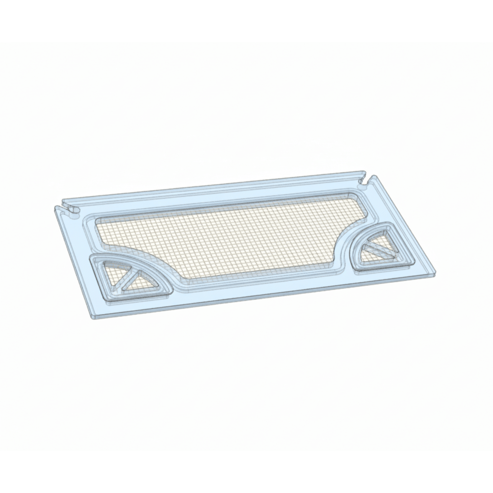 Salty Lids 3/8 and 1/2 inch polycarbonate aquarium lid for IM Nuvo Fusion 20 AIO tank with screened ventilation and CNC cutouts