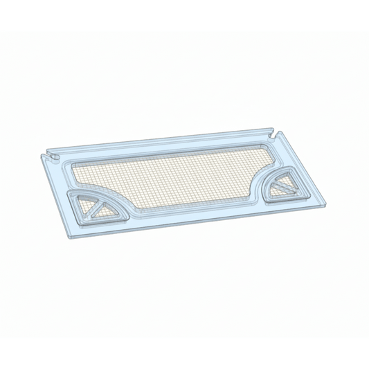 Salty Lids 3/8 and 1/2 inch polycarbonate aquarium lid for IM Nuvo Fusion 20 AIO tank with screened ventilation and CNC cutouts