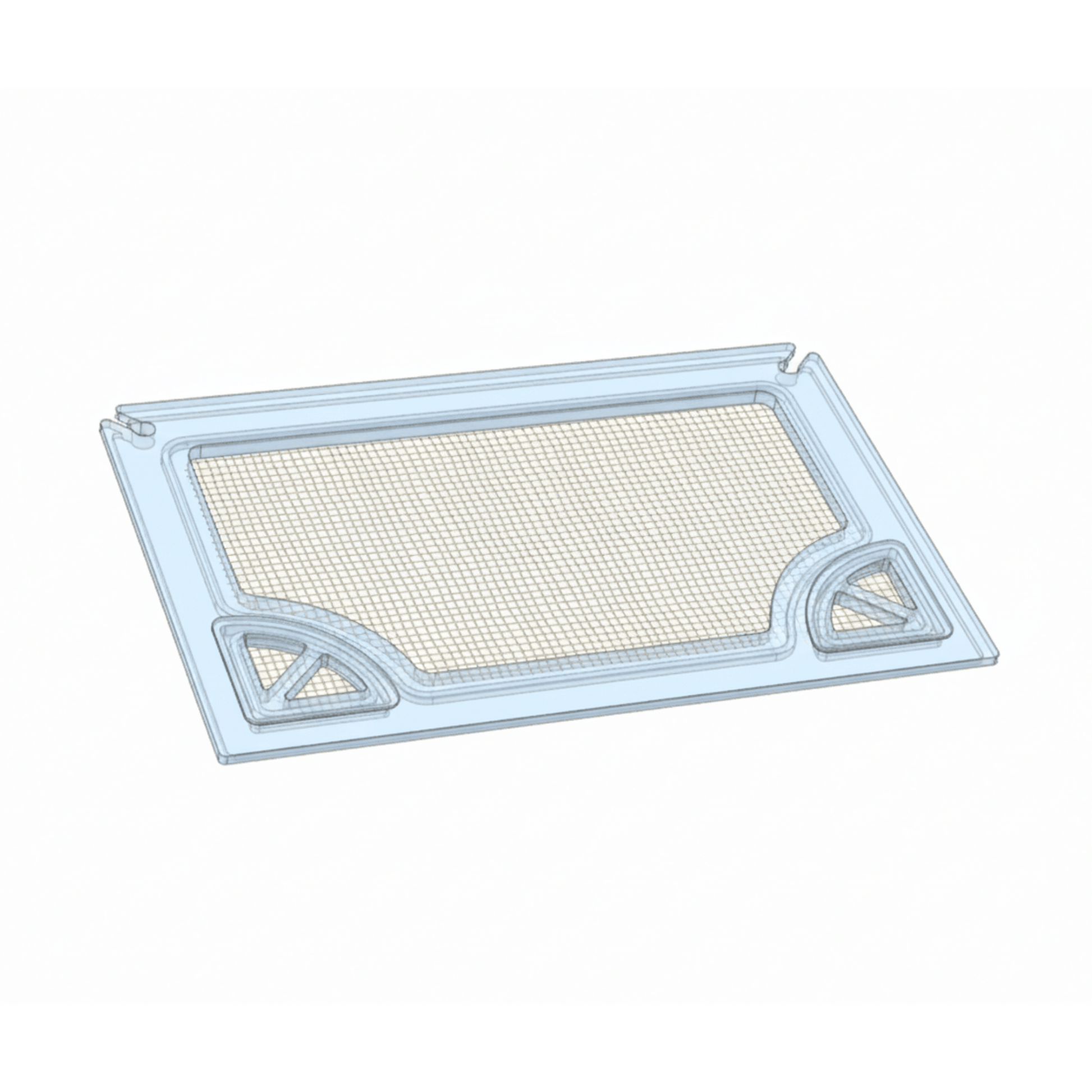 Salty Lids 3/8 and 1/2 inch polycarbonate aquarium lid for Innovative Marine 40 AIO (Fusion Pro 2) tank with screened ventilation and CNC cutouts