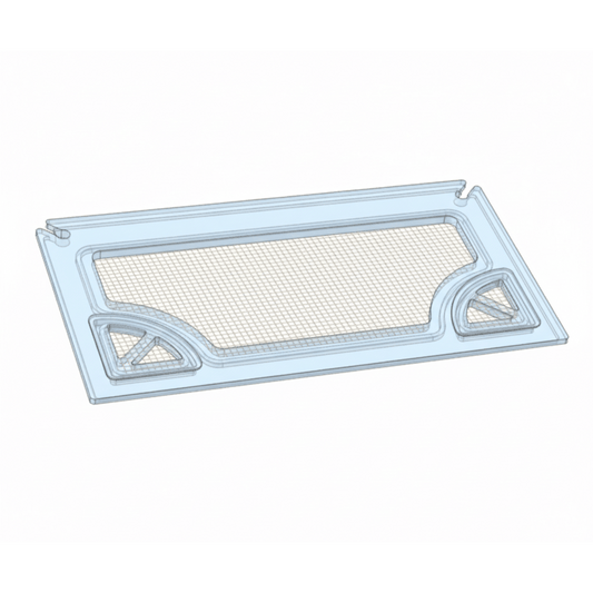 Salty Lids 3/8 and 1/2 inch polycarbonate aquarium lid for Lifegard Aquatics 24 AIO tank with screened ventilation and CNC cutouts