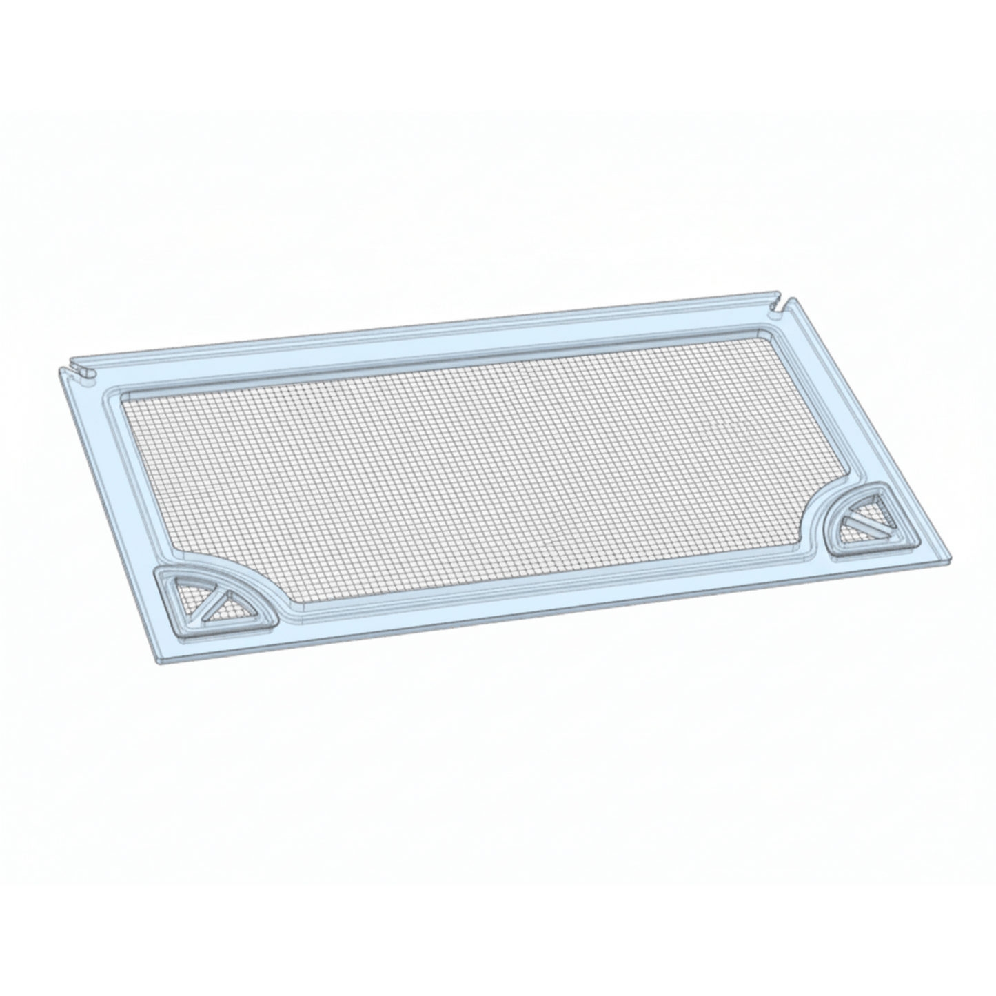 Salty Lids 3/8 and 1/2 inch polycarbonate aquarium lid for Planet Aquarium Tideline 66 tank with screened ventilation and CNC cutouts