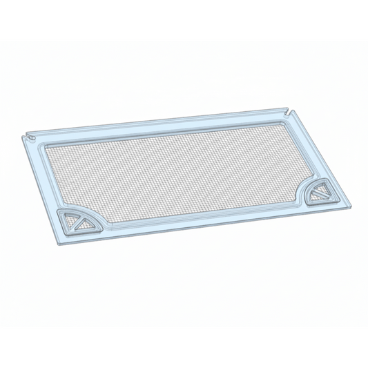 Salty Lids 3/8 and 1/2 inch polycarbonate aquarium lid for Planet Aquarium Tideline 66 tank with screened ventilation and CNC cutouts