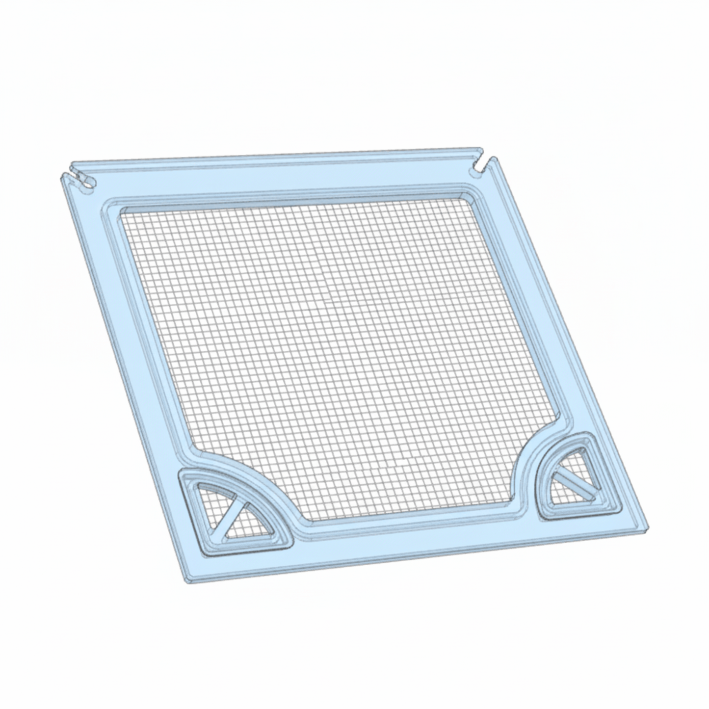 Salty Lids 3/8 and 1/2 inch polycarbonate aquarium lid for Red Sea Reefer 200 tank with screened ventilation and CNC cutouts