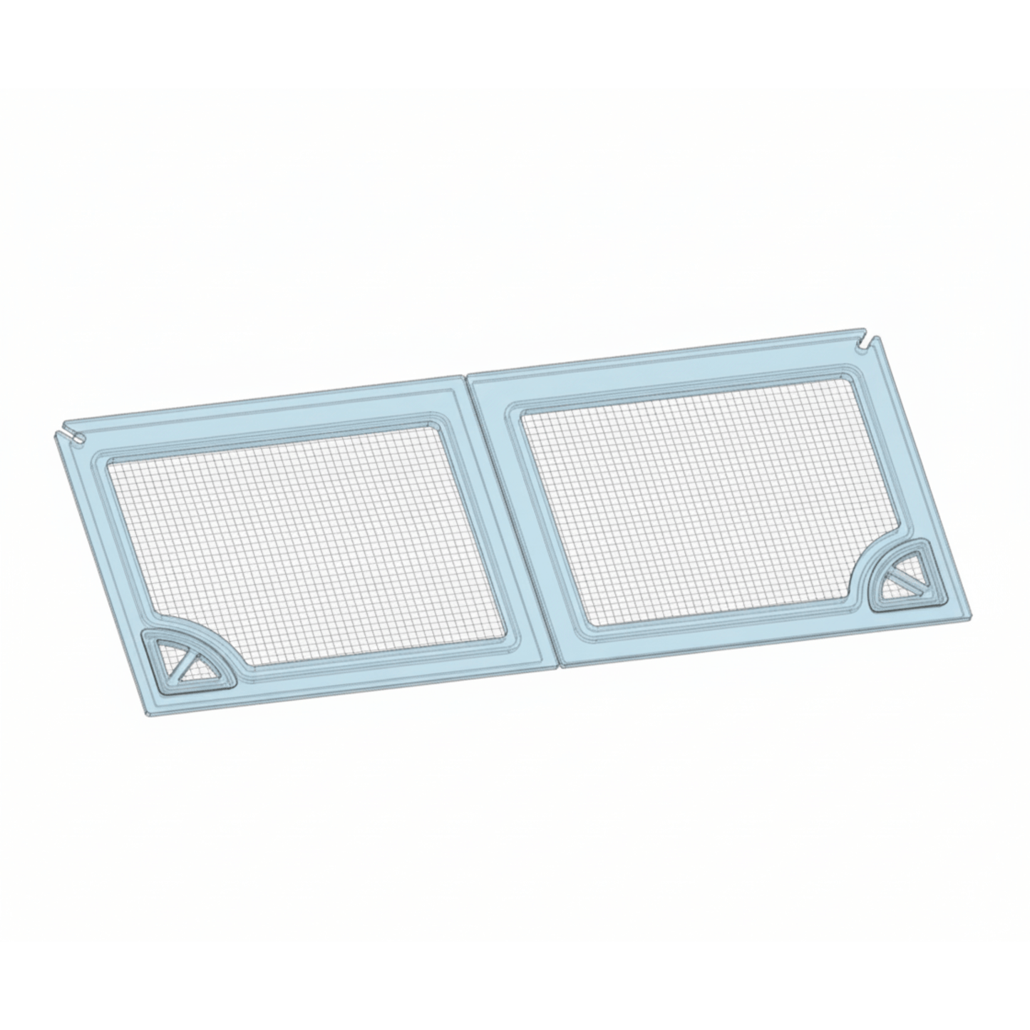 Salty Lids 3/8 and 1/2 inch polycarbonate aquarium lid for Red Sea Reefer 350 tank with screened ventilation and CNC cutouts