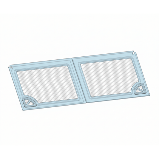 Salty Lids 3/8 and 1/2 inch polycarbonate aquarium lid for Red Sea Reefer 350 tank with screened ventilation and CNC cutouts