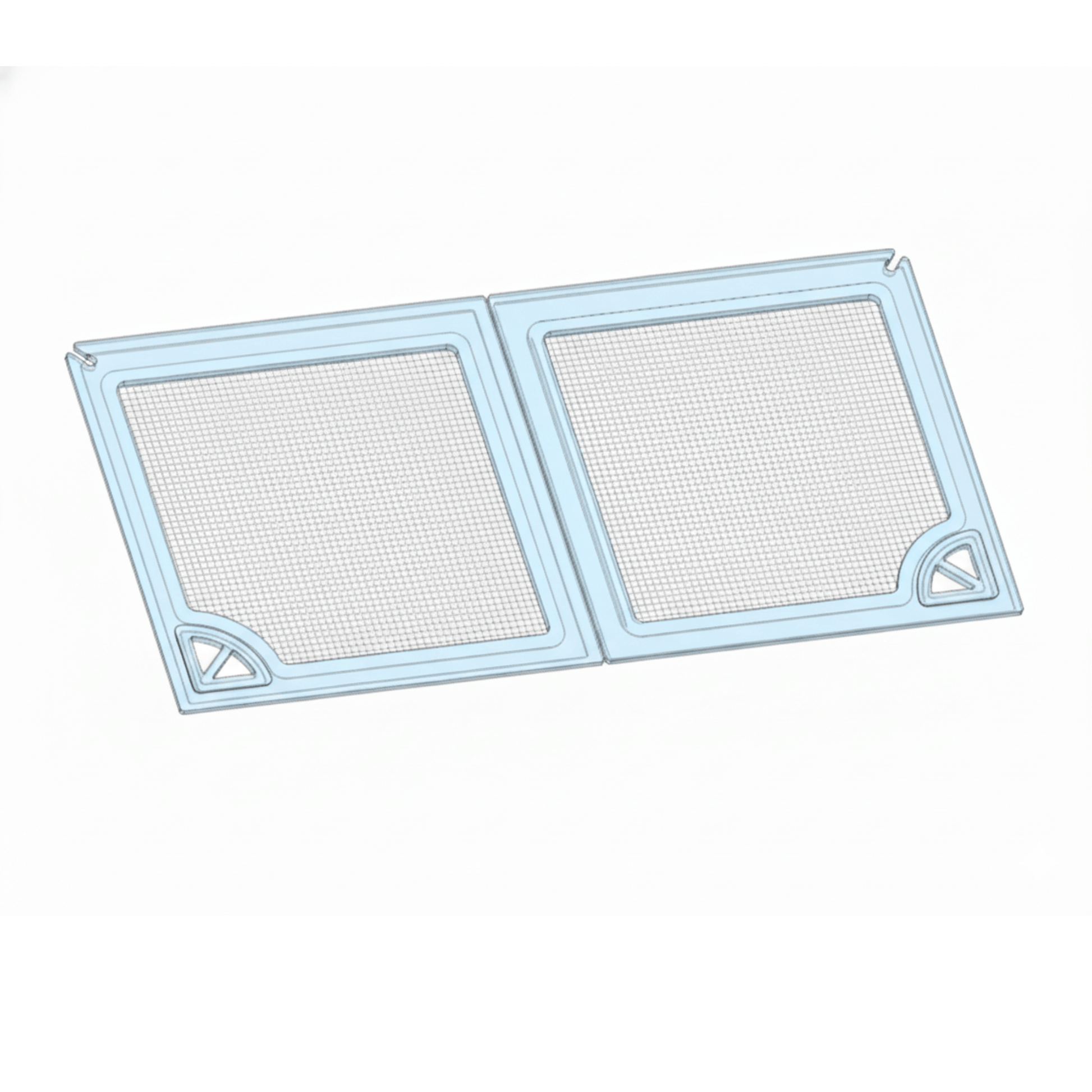 Salty Lids 3/8 and 1/2 inch polycarbonate aquarium lid for Red Sea Reefer 425 tank with screened ventilation and CNC cutouts