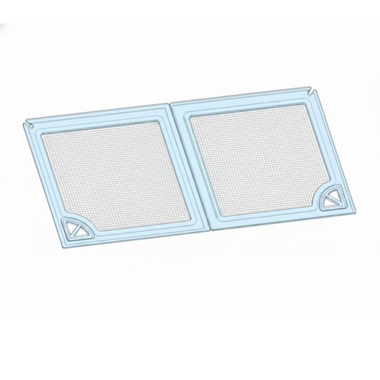 Salty Lids 3/8 and 1/2 inch polycarbonate aquarium lid for Red Sea Reefer 425 tank with screened ventilation and CNC cutouts