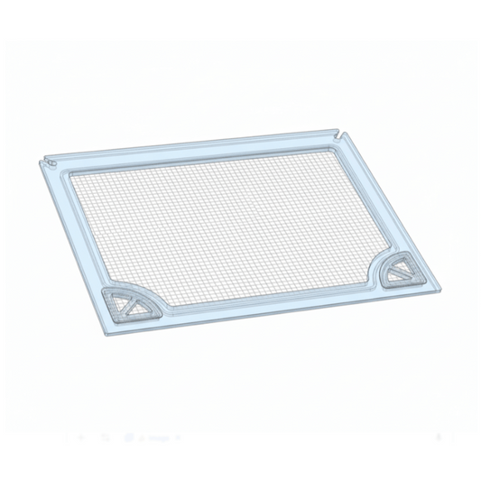 Salty Lids 3/8 and 1/2 inch polycarbonate aquarium lid for SCA 66 tank with screened ventilation and CNC cutouts