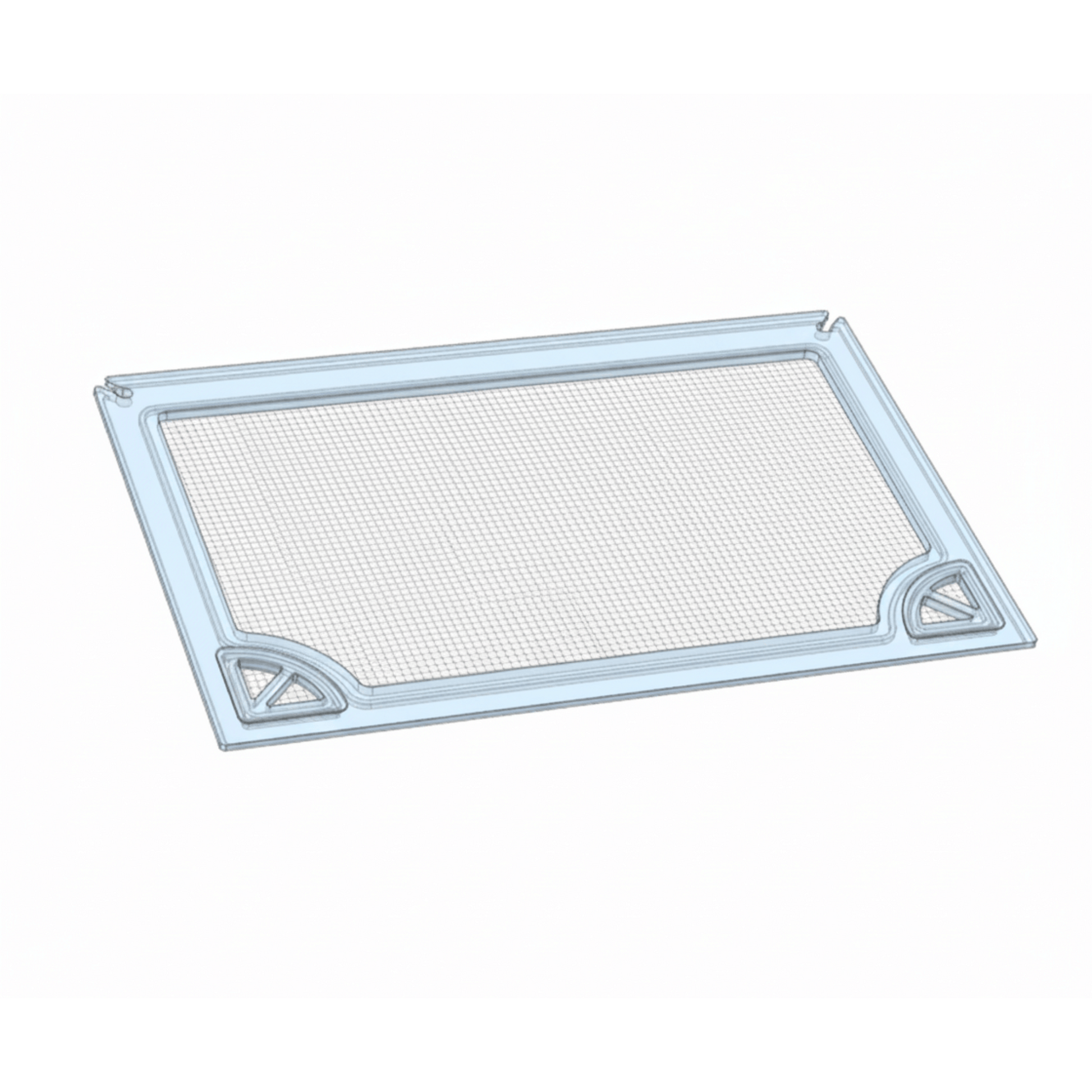 Salty Lids 3/8 and 1/2 inch polycarbonate aquarium lid for Sea Side Aquatics 90 tank with screened ventilation and CNC cutouts