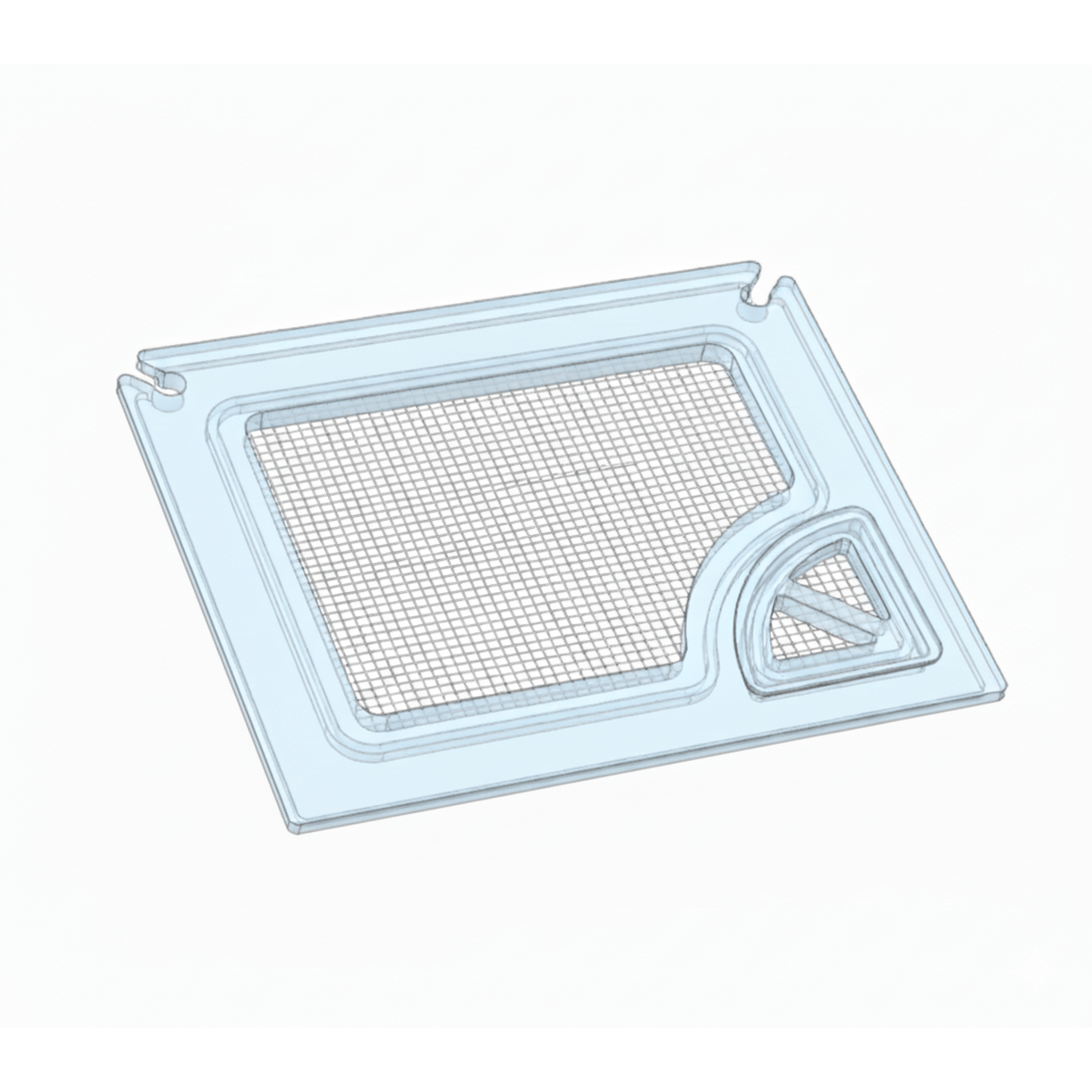 Salty Lids 3/8 and 1/2 inch polycarbonate aquarium lid for Ultum Nature Systems 40A AIO with screened ventilation and CNC cutouts