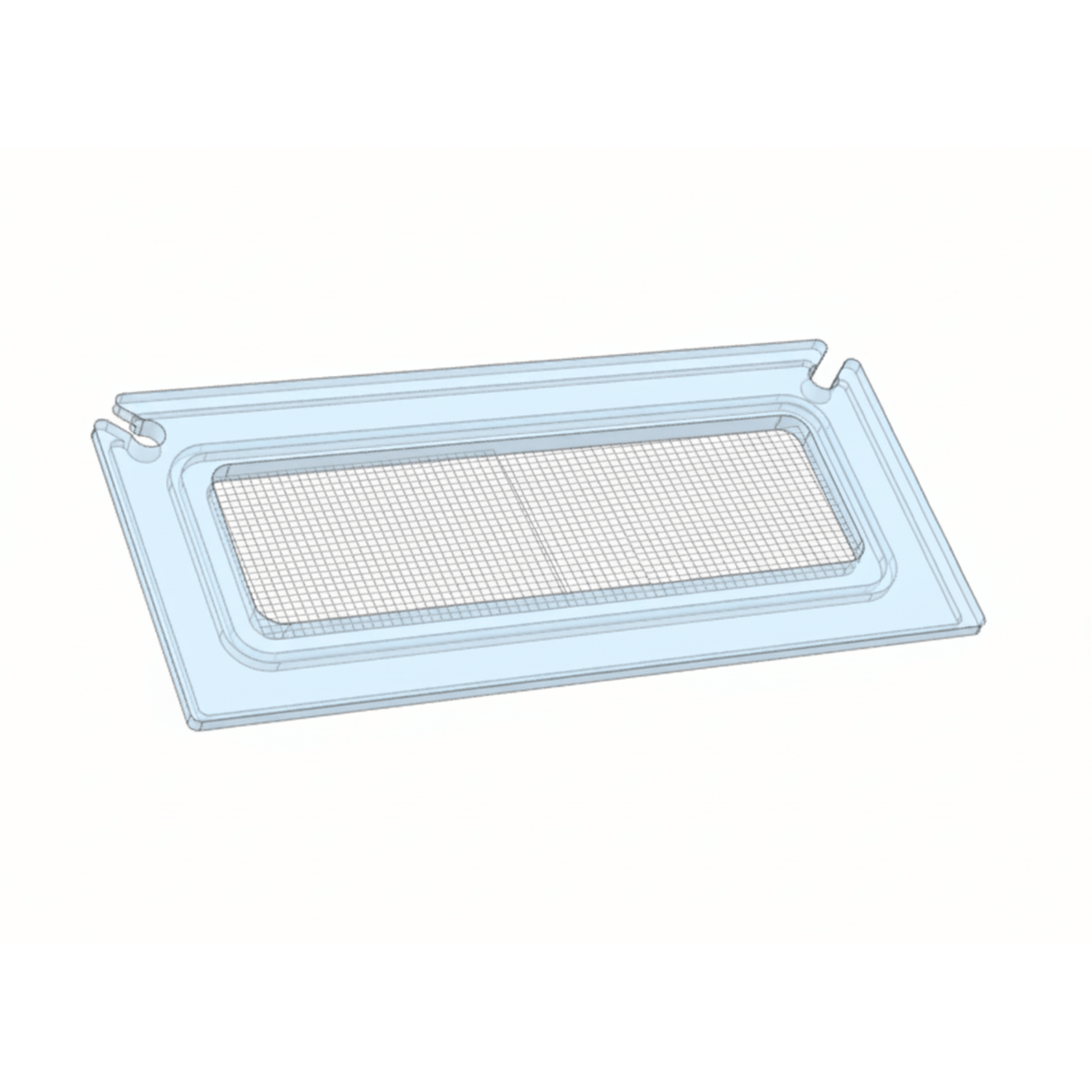 Salty Lids 3/8 and 1/2 inch polycarbonate aquarium lid for Ultum Nature Systems 45A AIO tank with screened ventilation and CNC cutouts