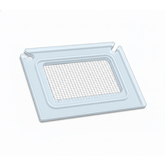 Clear polycarbonate aquarium lid with mesh screen by Salty Lids
