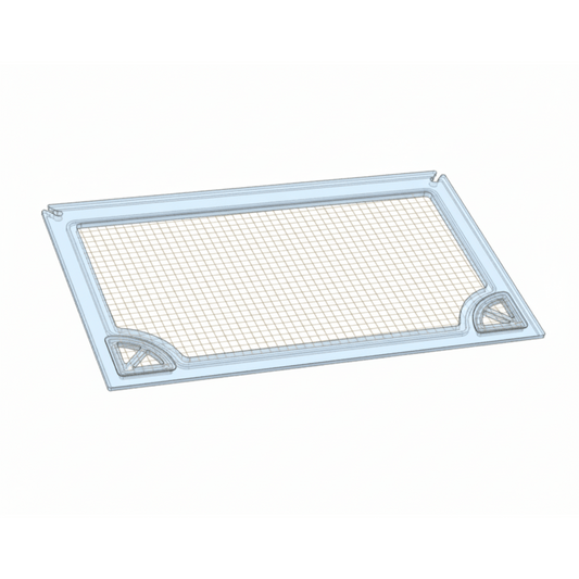 Salty Lids 3/8 and 1/2 inch polycarbonate aquarium lid for UNS R90 tank with screened ventilation and CNC cutouts