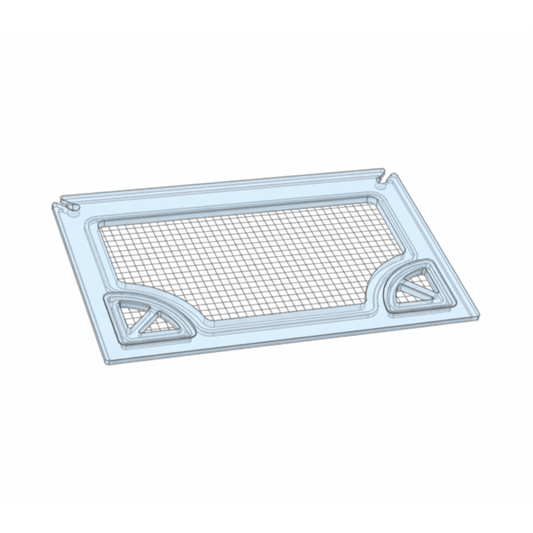 Salty Lids 3/8 and 1/2 inch polycarbonate aquarium lid for Visio 28 tank with screened ventilation and CNC cutouts