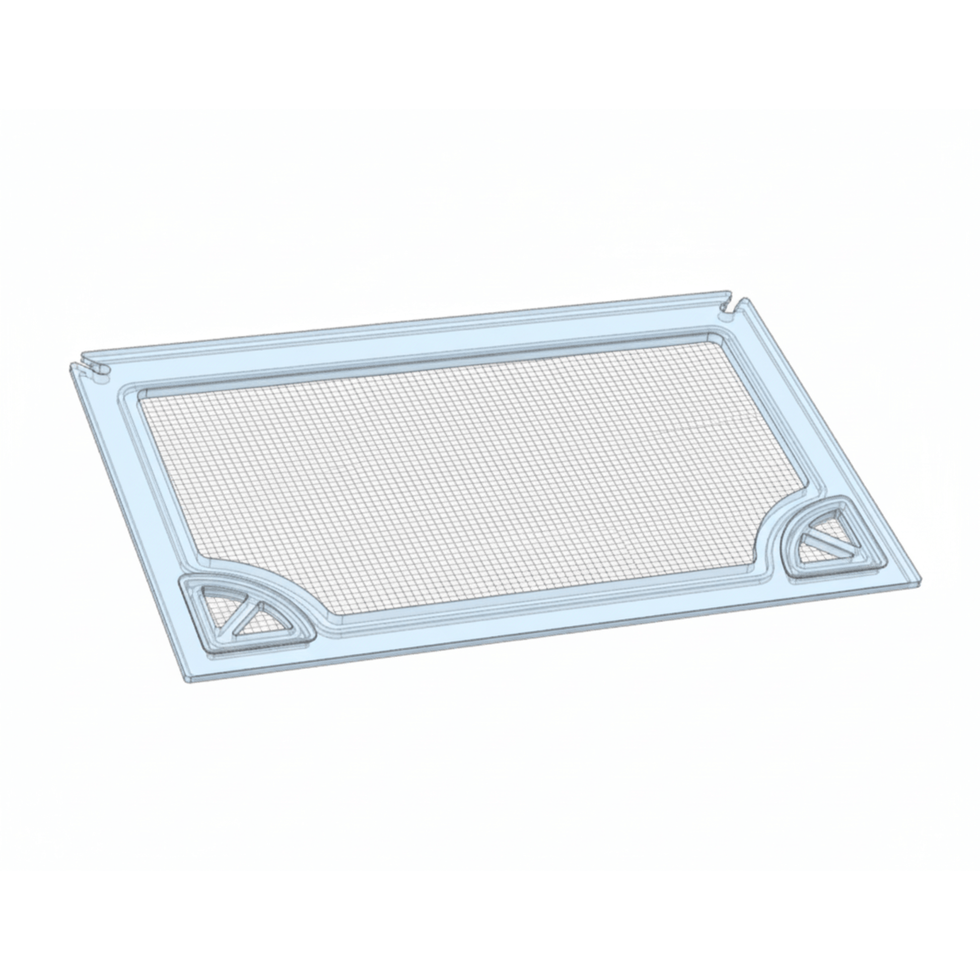 Salty Lids 3/8 and 1/2 inch polycarbonate aquarium lid for Waterbox AIO 50.3 Peninsula tank with screened ventilation and CNC cutouts
