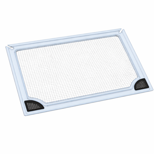 Clear polycarbonate aquarium lid with mesh screen by Salty Lids