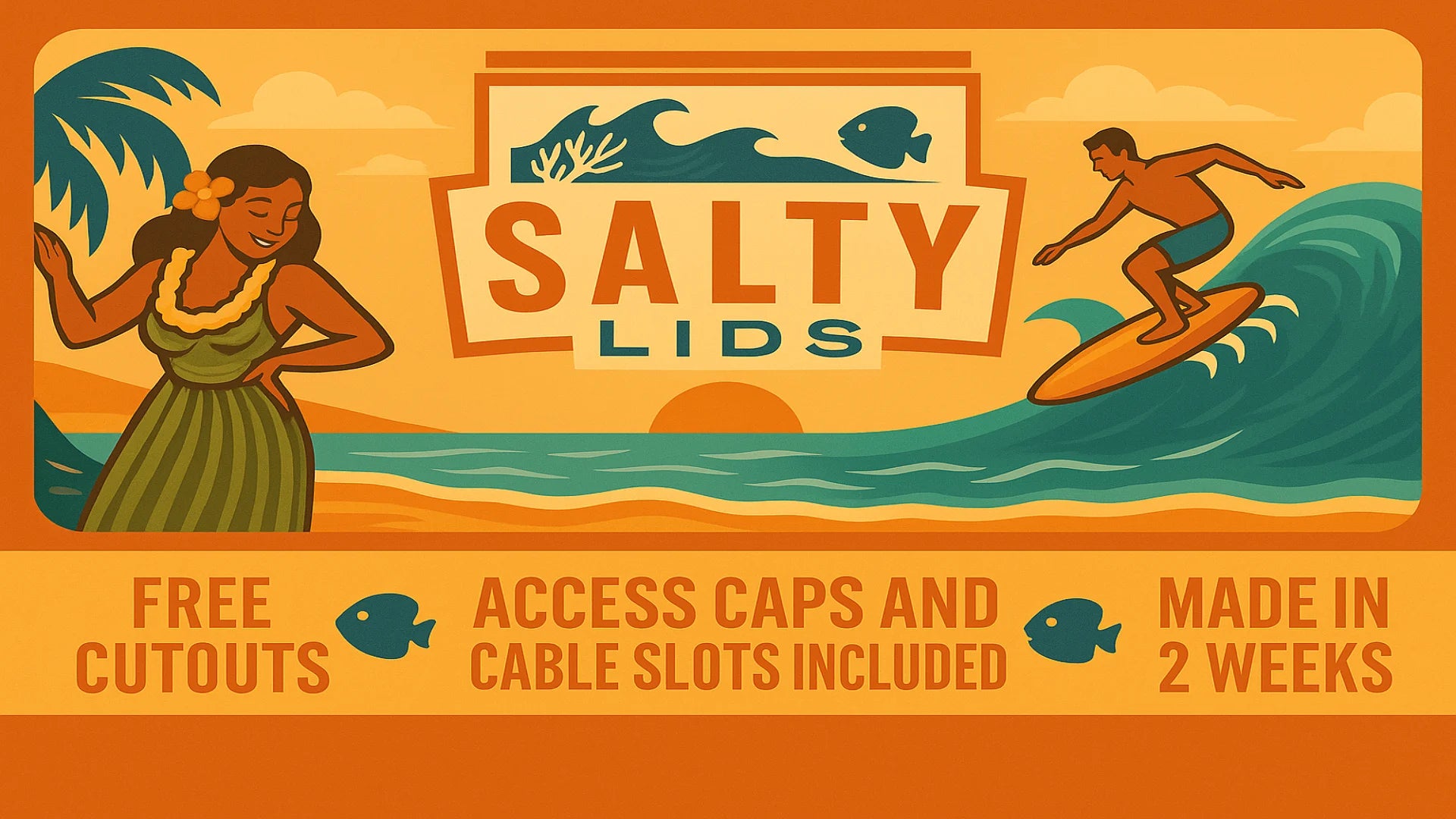 Salty Lids precision-cut polycarbonate aquarium lids for reef and freshwater fish tanks — durable covers that prevent jumpers and reduce evaporation
