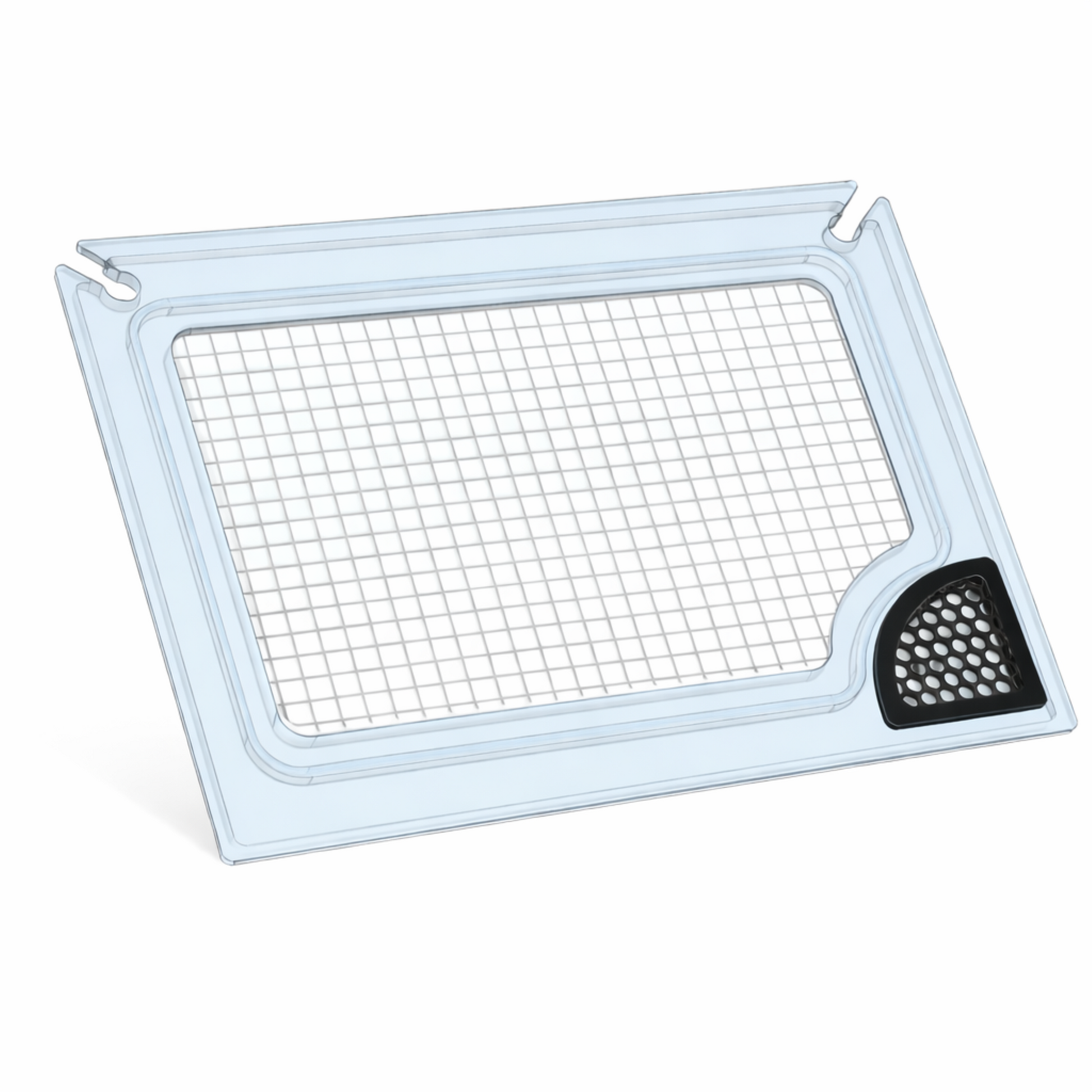 Clear polycarbonate aquarium lid with mesh screen by Salty Lids