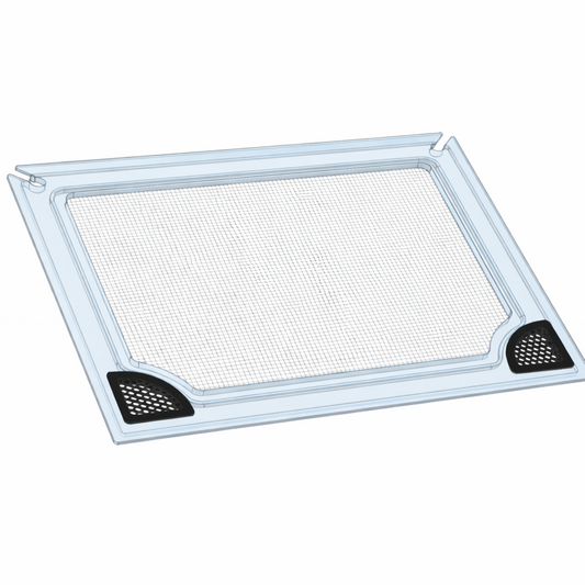 Clear polycarbonate aquarium lid with mesh screen by Salty Lids