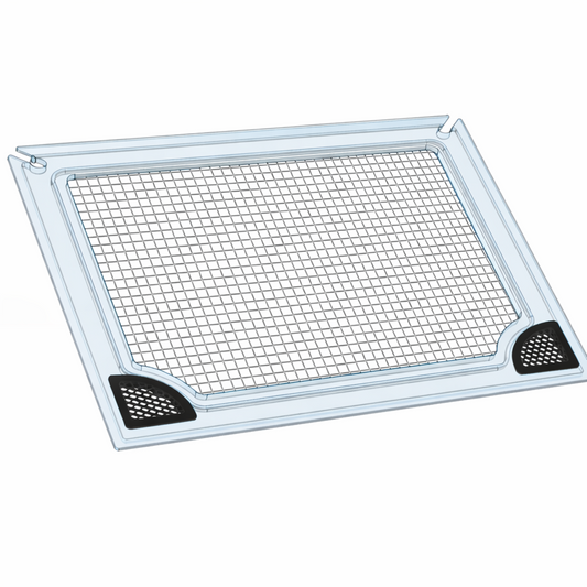 Clear polycarbonate aquarium lid with mesh screen by Salty Lids