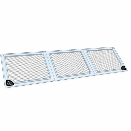Clear polycarbonate aquarium lid with mesh screen by Salty Lids