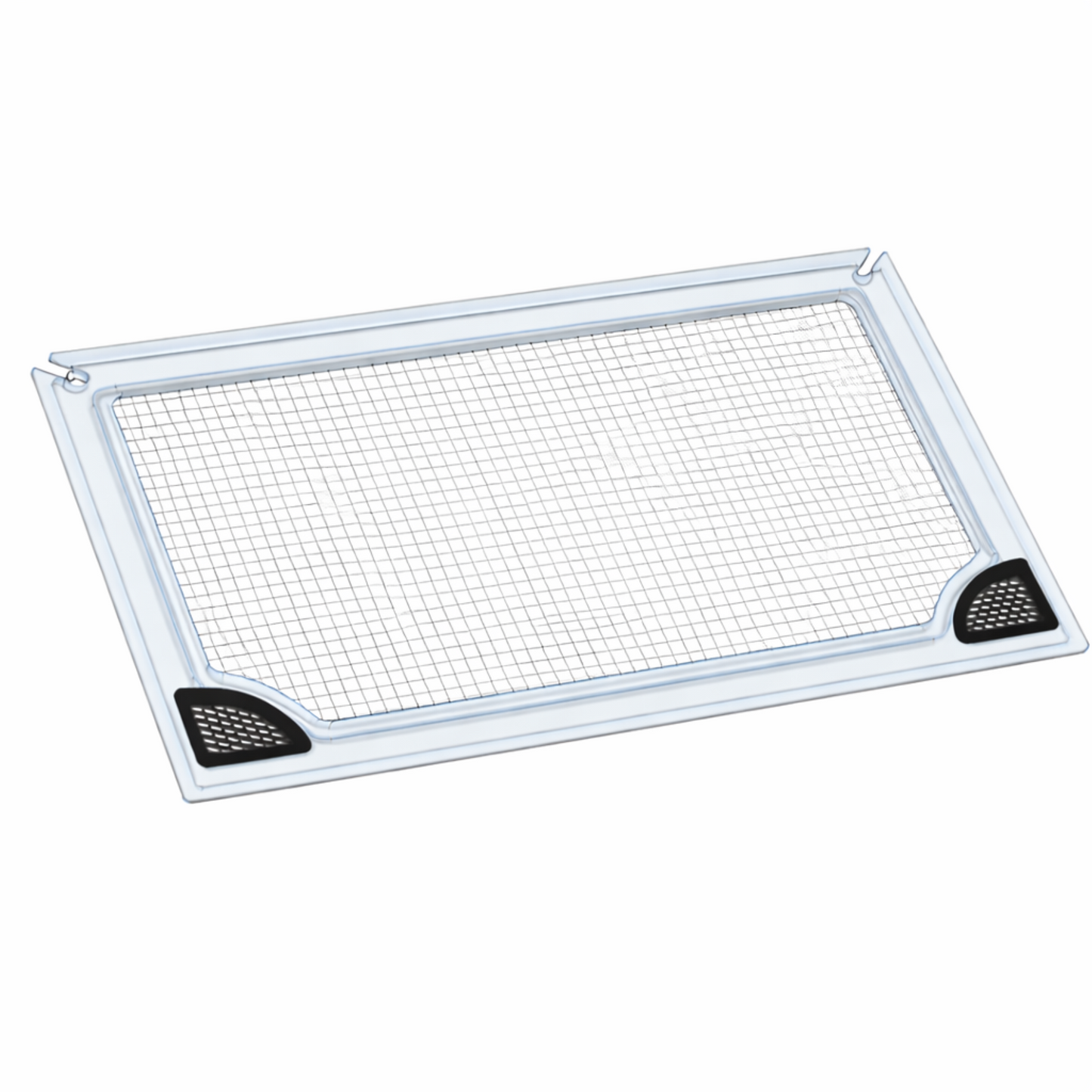 Clear polycarbonate aquarium lid with mesh screen by Salty Lids