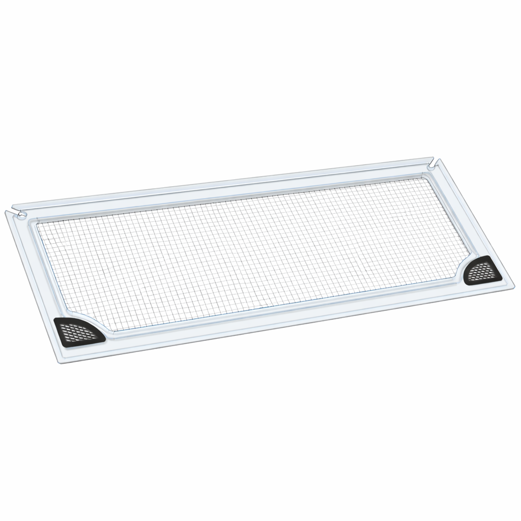Clear polycarbonate aquarium lid with mesh screen by Salty Lids